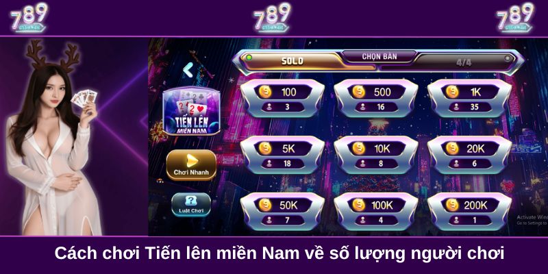 Cách chơi Tiến lên miền Nam về số lượng người chơi
