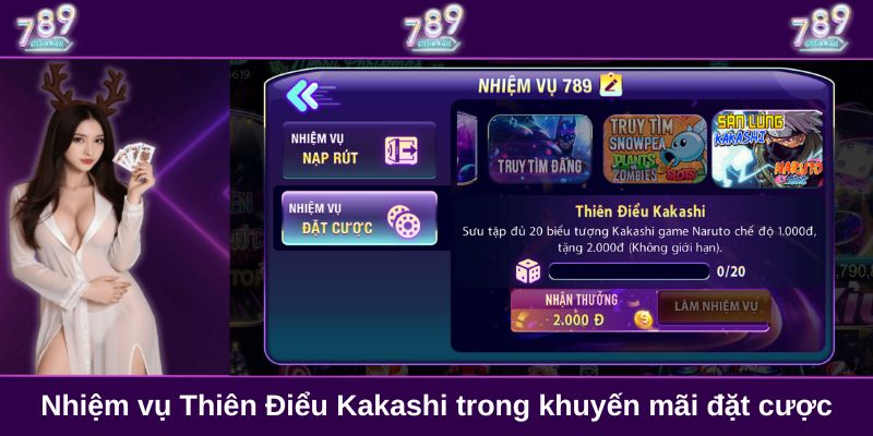 Nhiệm vụ Thiên Điểu Kakashi trong khuyến mãi đặt cược