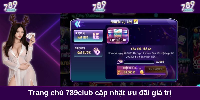 Trang chủ 789club cập nhật ưu đãi giá trị